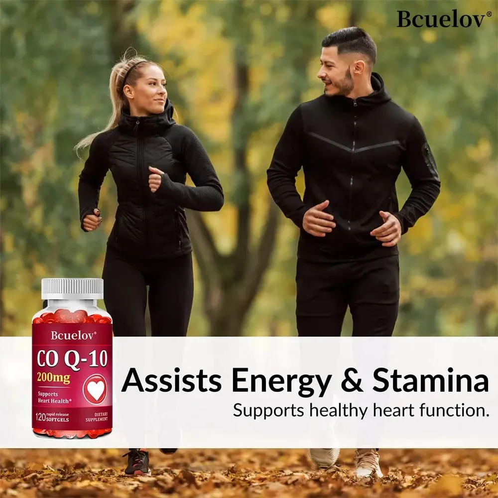 Coenzyme Q10 Capsules 200mg - Provides Energy Promotes Heart Cardiovascular Health Circulation Support Antioxidant — image 2