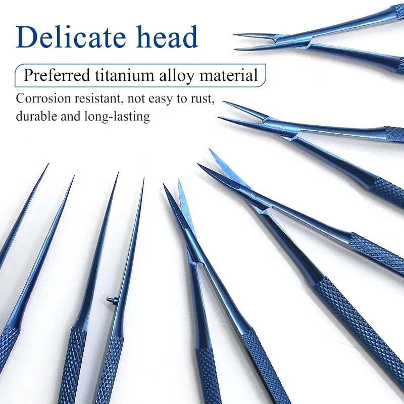 4 Pieces/set Of Ophthalmic Microsurgery Instruments 12/16/18cm Scissors+Needle Holder+tweezers Stainless Steel Surgical Tools — image 4