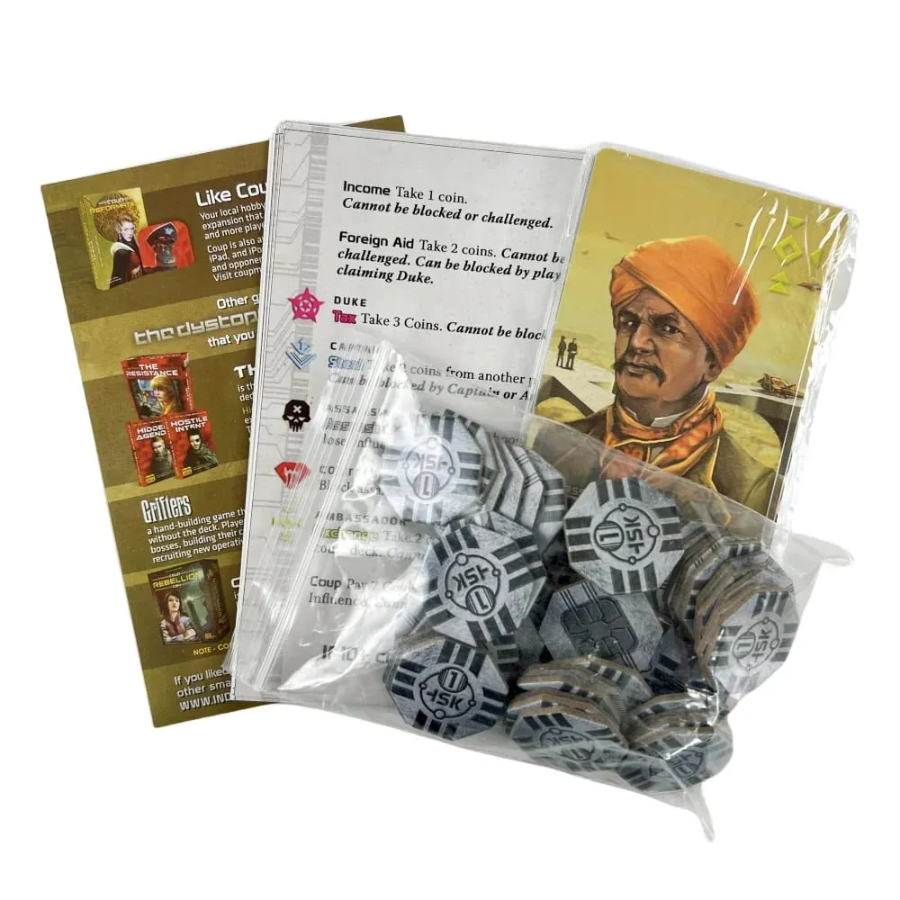 Coup Board Game Fast Fun Bluffing Party Game for 2-6 Players Perfect for Family Card Game Night Friends