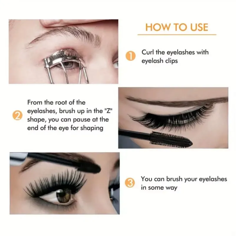 Waterproof 4D Mascara Thick Long Smudge-proof Plump Encrypted Long-lasting Curling Large Eye Makeup Makeup Tools