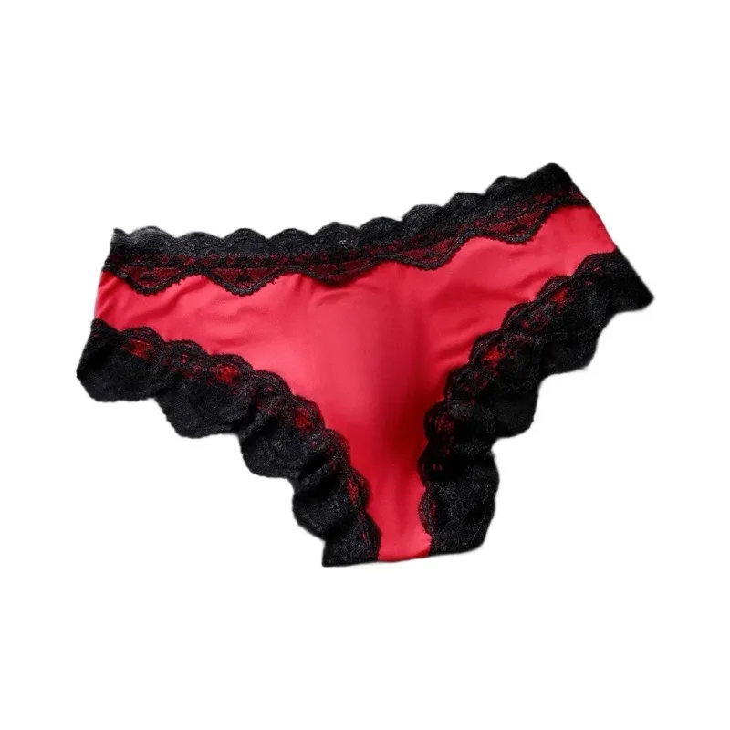 Bragas para hombre, calzoncillos con adornos de encaje, transpirables, de alta elasticidad, bolsa convexa 3D, ropa interior Sexy fina transparente