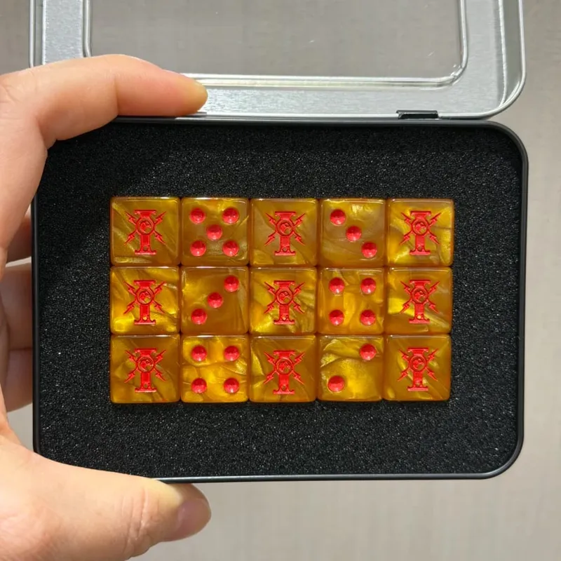 15PCS 16mm/0.63inch D6 Wargaming Dice Set for Tabletop Miniatures Game Damage Tracking Army Faction Themed Dice Tokens — image 26