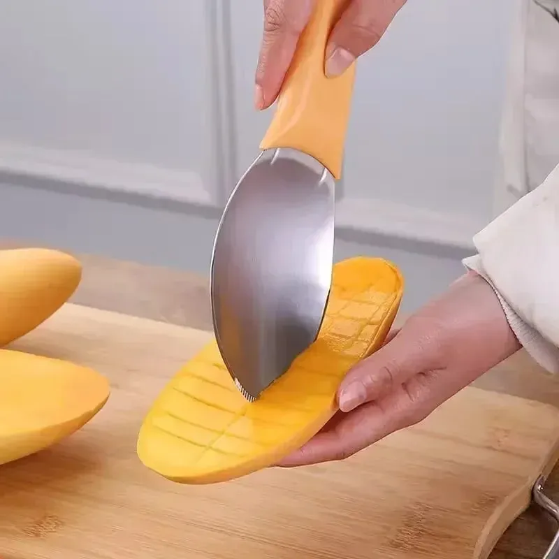 Hot Multifunctional Mango Spoon Mango Knife Cutting Granule Tool Peeler Peeler Mango Avocado Scoop Kitchen Fruit Tool
