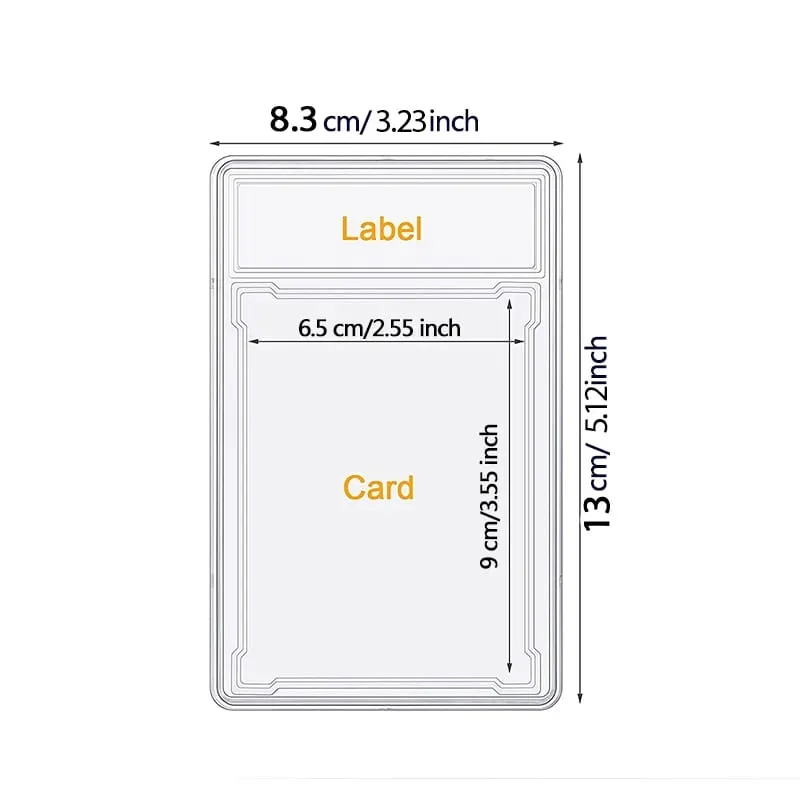 35/55/75/100PT Trading Cards Slab Label Grade Baseball Star Card Sleeves Protector Acrylic Hard Plastic Game Grade PTCG Gift Toy
