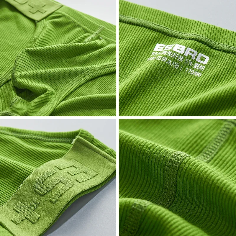 Mens Underwear Solid Color Low Waist Sweat-absorbing Large U Convex Pouch Sexy Mens Briefs — image 7