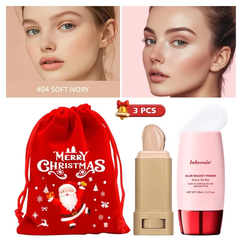 Blur Magnet Primer & Eraser Foundation Stick Langdurige poriën Minimaliseren van glad gezicht Make-up Oliecontrole Mat kerstcadeau