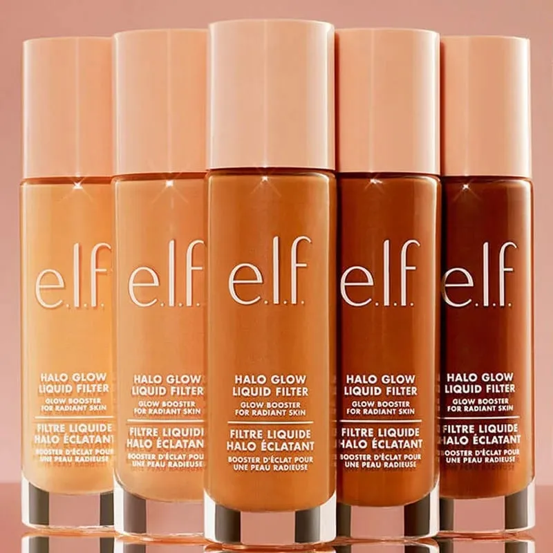 ELF Halo Glow Liquid Filter Liquid Foundation 3 New Shades Complexion Looks Healthy and More Radiant Base Makeup Beauty Products