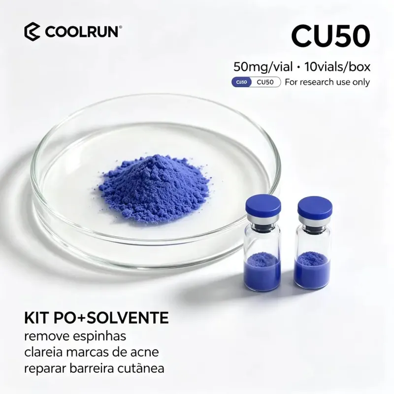 Premium Grade Lyophilized Powder Rt / Ghk-Cu Copper Peptide (Available Specifications: 5Mg to 100Mg; Bottle Cap Color Va