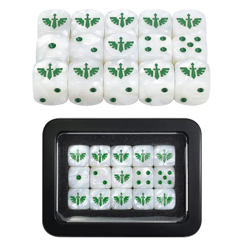 15PCS 16mm/0.63inch D6 Wargaming Dice Set for Tabletop Miniatures Game Damage Tracking Army Faction Themed Dice Tokens — image 5