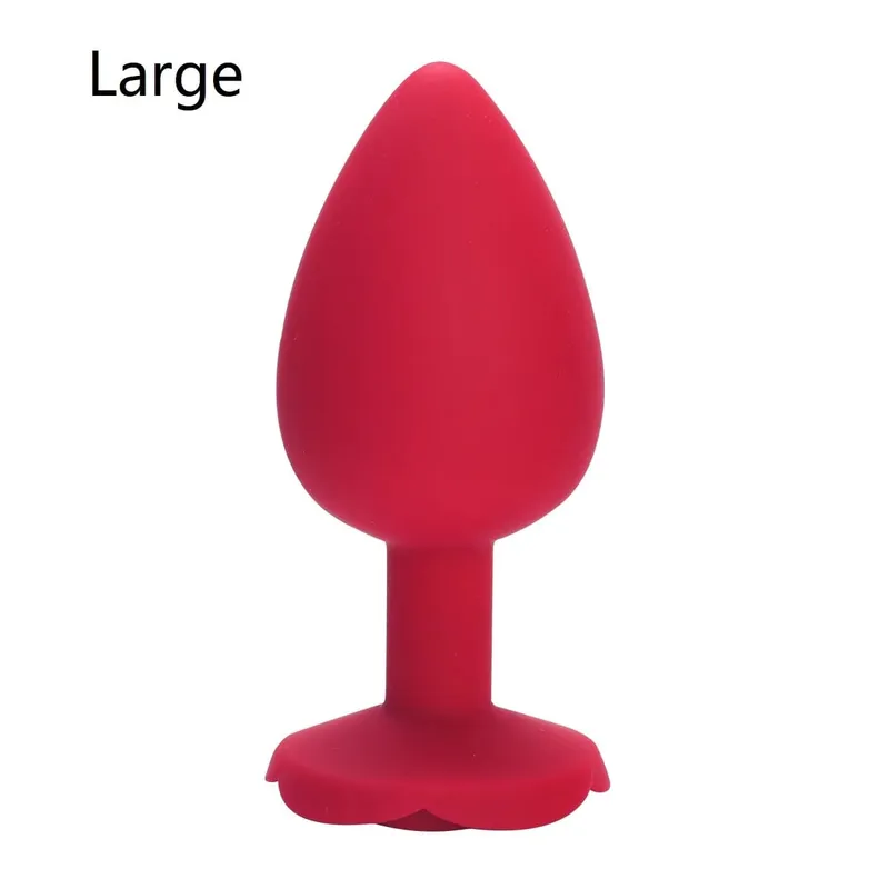 Rose Flower Siliconen Anale Kralen Butt Plug Set Kleine Medium Grote Anale Plug Sieraden Anale Trainer Dildo Anus Seksspeeltje Mannen Vrouwen Gay