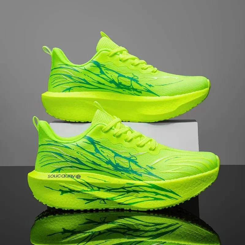 Marathon Men Running Shoes Lightweight Women's Comfortable Athletic Nonskid Sneakers Carbon Board Speciality Sports Breathable