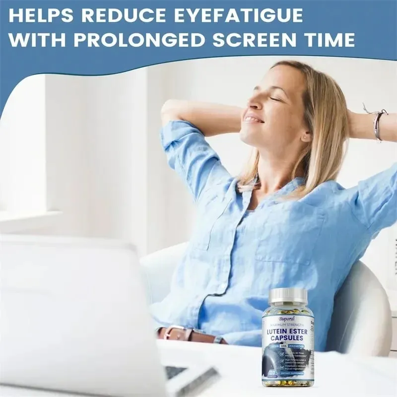 葉黃素酯膠囊 - 含鋅、維生素 C、E 玉米黃質，緩解乾眼疲勞，改善視覺功能，維持眼睛健康