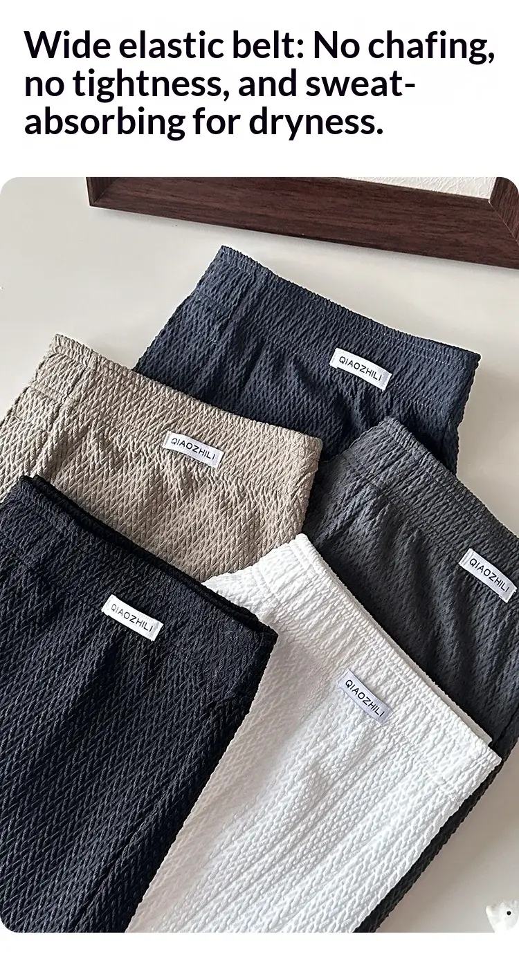 Nieuwe heren boxershorts van ijszijde jacquard, los en ademend, groot formaat, vierkante snit, thuis casual eenvoudig herenondergoed