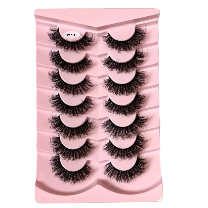 Classic 3D Volume Faux Mink Lashes Natural Look Fluffy False Eyelashes Wispy Cat Eye Lashes Fluffy 3D Mink Lashes