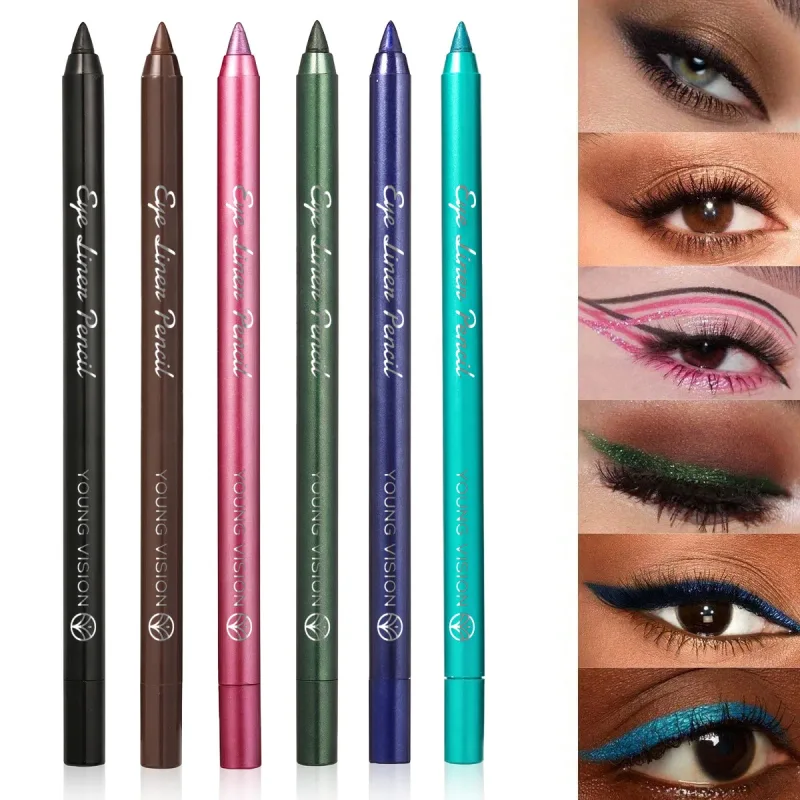 Pearl Shimmer Eyeliner Gel Glitter Green Eye Shadow Stick Matte Metallic Eye Makeup Waterproof Durable Easy to Color Highlighter