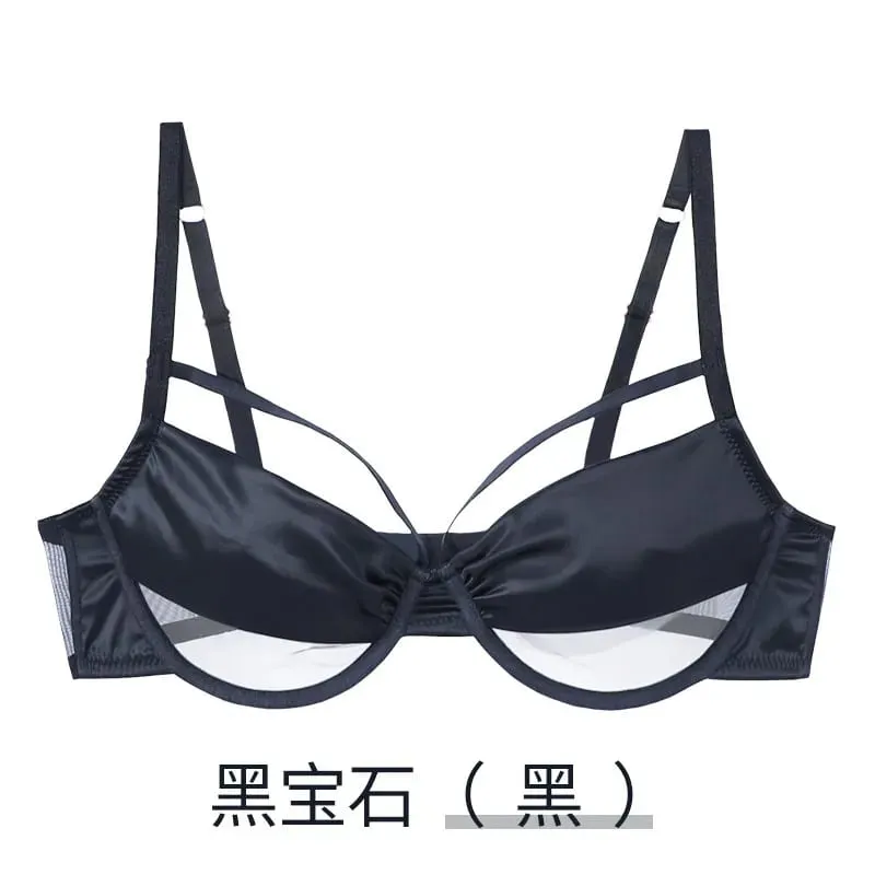 Ladies New Thin Cup Slimming Lingerie Set Soft underwire Push Up Bra Minimizing Effect Gathers Side Bulge Anti Sagging Soft