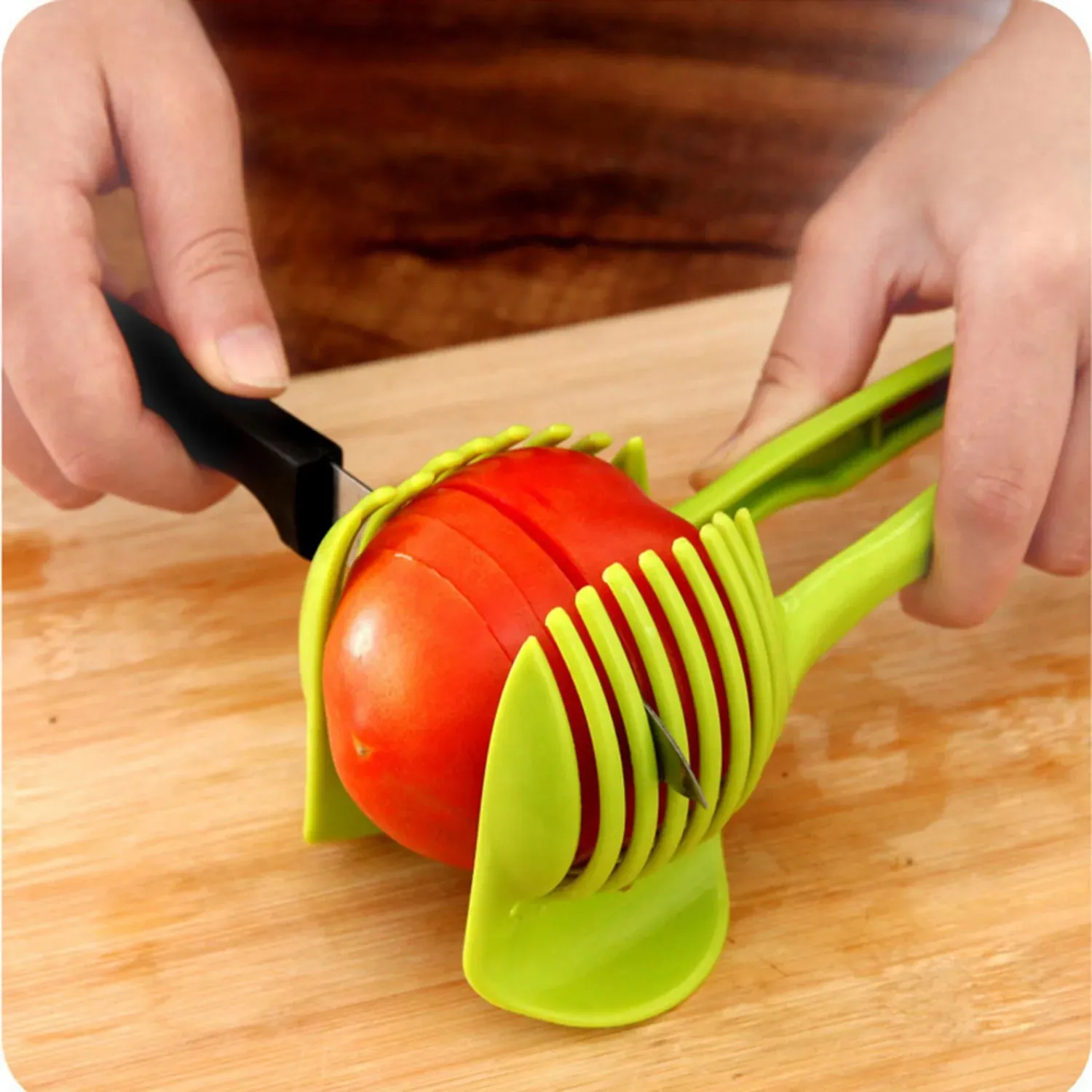 1Pcs Plastic Kitchen Handheld Potato Slicer Tomato Cutter Tool Lemon Cutting Cooking Kitchen Accessories — image 11