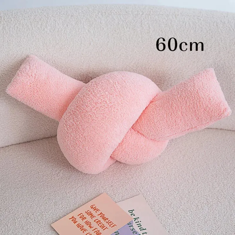 60-95CM Creative Iron Chain & Knot Pillow Stuffed Soft Sofa Cushion Nordic Style Home Plush Decoration Irregular Shaped Plush