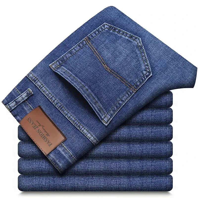 Wthinlee 8 Models Spring Autumn Business Jeans Men Casual Straight Stretch Fashion Classic Work Denim Trousers Brand Clothing — image 6
