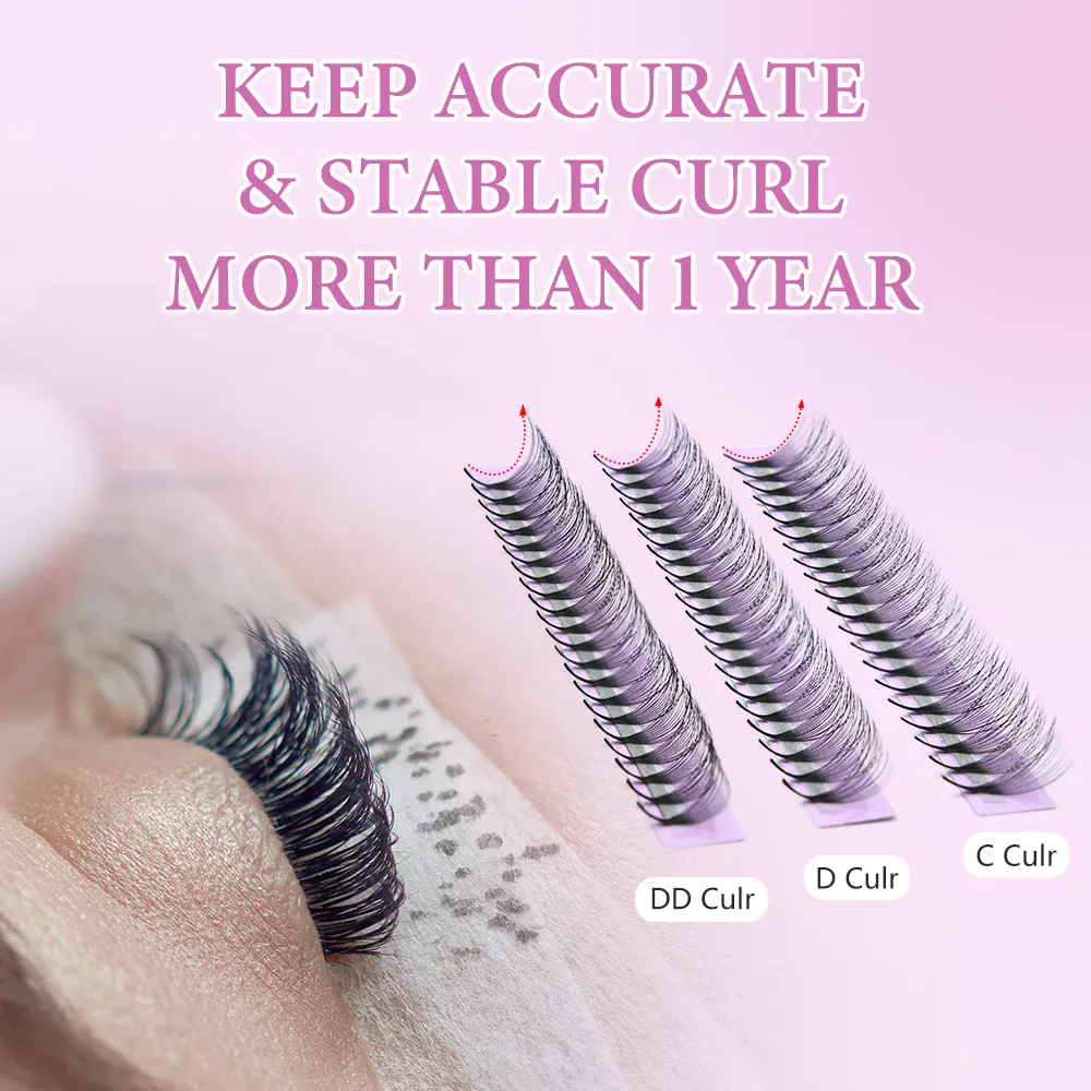 320 Fans Pointy Base Premade Volume Fans Medium Stem Sharp Thin Pre Made Russian Volume Fan Eyelash Extensions Custom Logo