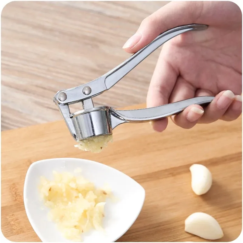 Stainless Steel Multifunction Garlic Press Crusher Kitchen Cooking Ginger Squeezer Masher Handheld Ginger Mincer Tools Garlic — image 2