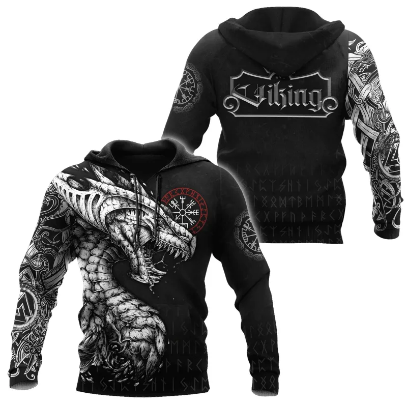 Men's Hooded Sweatshirts Men Vikings Brand Novelty Hoodies and Sweatshirts Fashion Unisex Hoody Oversized Hoodie Leisure New