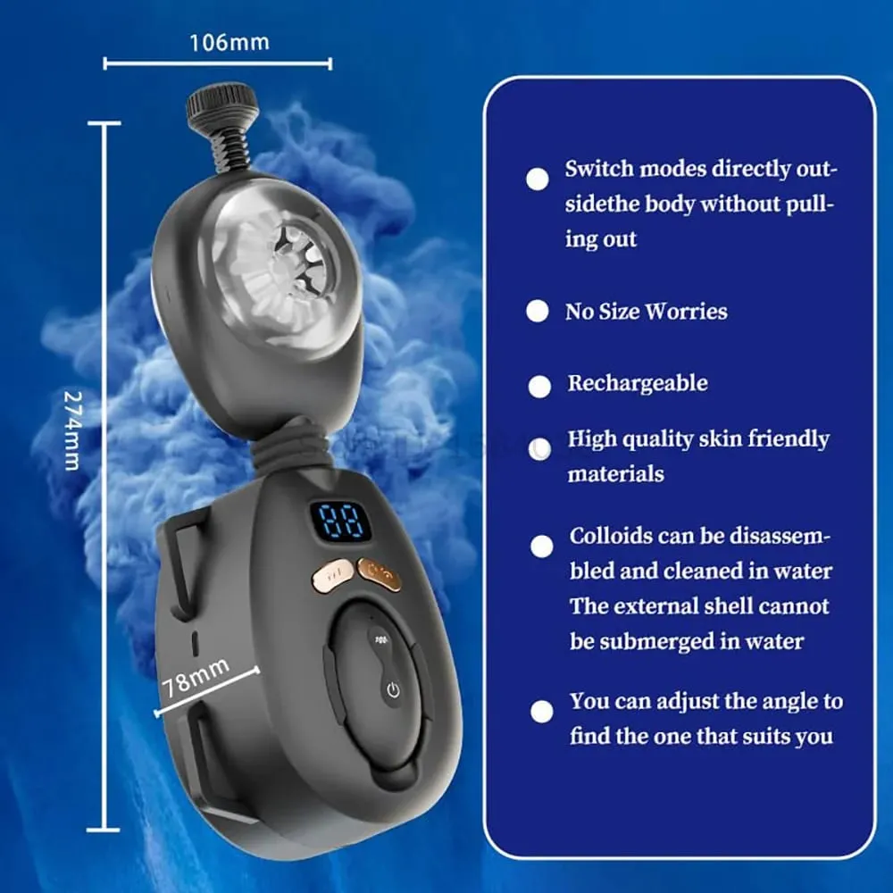 جهاز استمناء ذكر تهتز آليًا مع حزام يمكن ارتداؤه وجهاز تحكم عن بعد بدون استخدام اليدين ألعاب جنسية للرجال والكبار