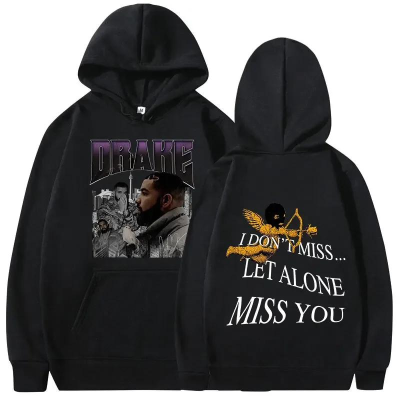Rapper Drake Music Album Cover Graphic Hoodies Men's Fashion Hip Hop Vintage Sweatshirts Autumn/Winter Fleece Warm Pullovers Y2k