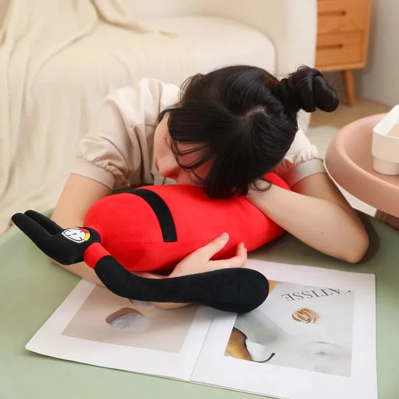 49x18cm Red Fire Plush Long Pillow Stuffed Emergency Rescue Firefighter Fireman Tool Men Gift — image 8