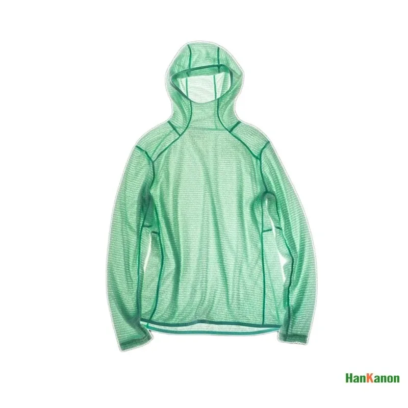 Thermolite® Lichtgewicht T-shirt met capuchon Thermische hoodie met lange mouwen voor heren voor wandelen, kamperen en fietsen Antistatisch en anti-pilling