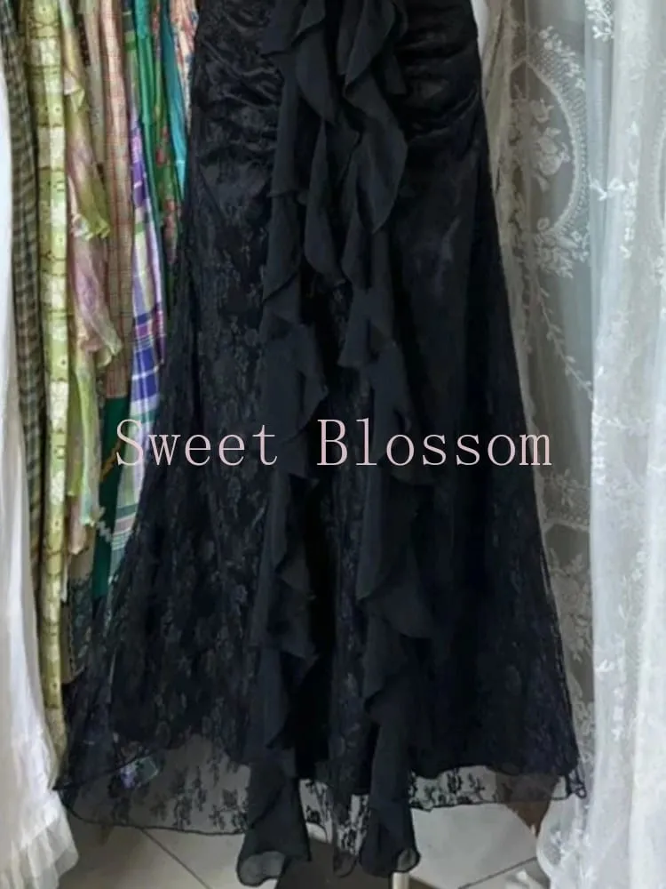 Robe française rétro Slim à col Slash pour femmes, tenue élégante, gothique, Vintage, noire, robes de soirée, Chic de rue, vêtements moulants, nouvelle collection 2025