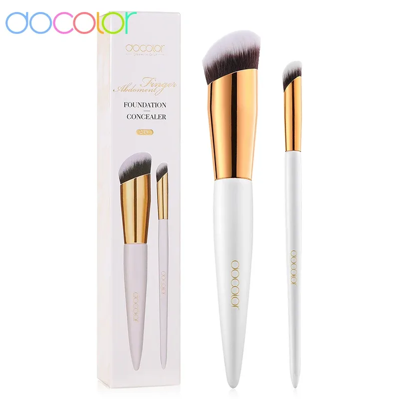 Docolor Foundation Brush & Concealer Brush Oblique Head Liquid Foundation Concealer Cosmetic Blending Brushes Beauty Tool