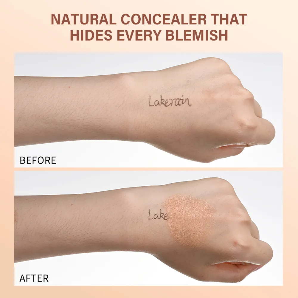 Lakerain Eye Concealer Brightener Cover Dark Circles Nourish Skin Correcting Makeup Nude Tan Shades Long Lasting Cosmetics