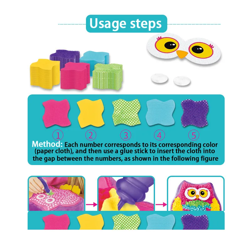 DIY Plush Pillow Children Handmade Pillow Material Package Soft Toy Kawaii Cute Doll Kids Puzzle Craft Toys Kits Gifts for Girls