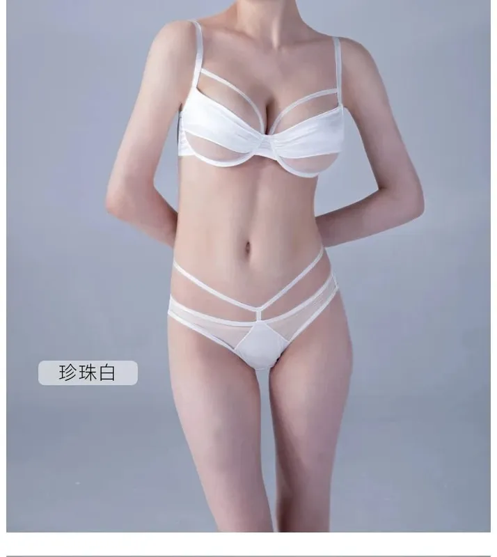 Ladies New Thin Cup Slimming Lingerie Set Soft underwire Push Up Bra Minimizing Effect Gathers Side Bulge Anti Sagging Soft
