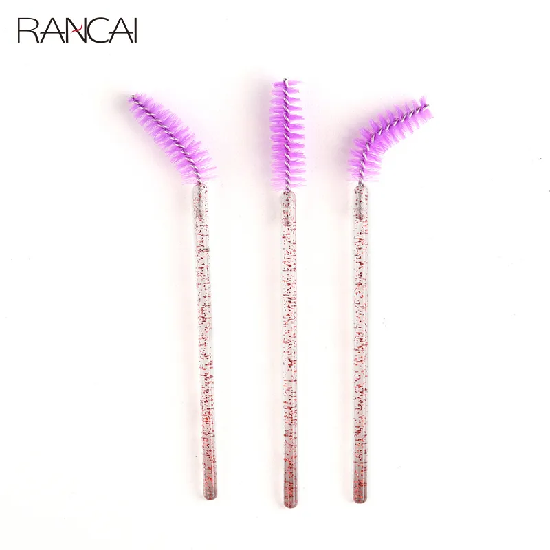 50pcs Disposable Eyelash Brushes Extension Crystal Eyebrow Brush Mascara Wand Eye Lashes Cosmetic Tool Set Makeup Beauty