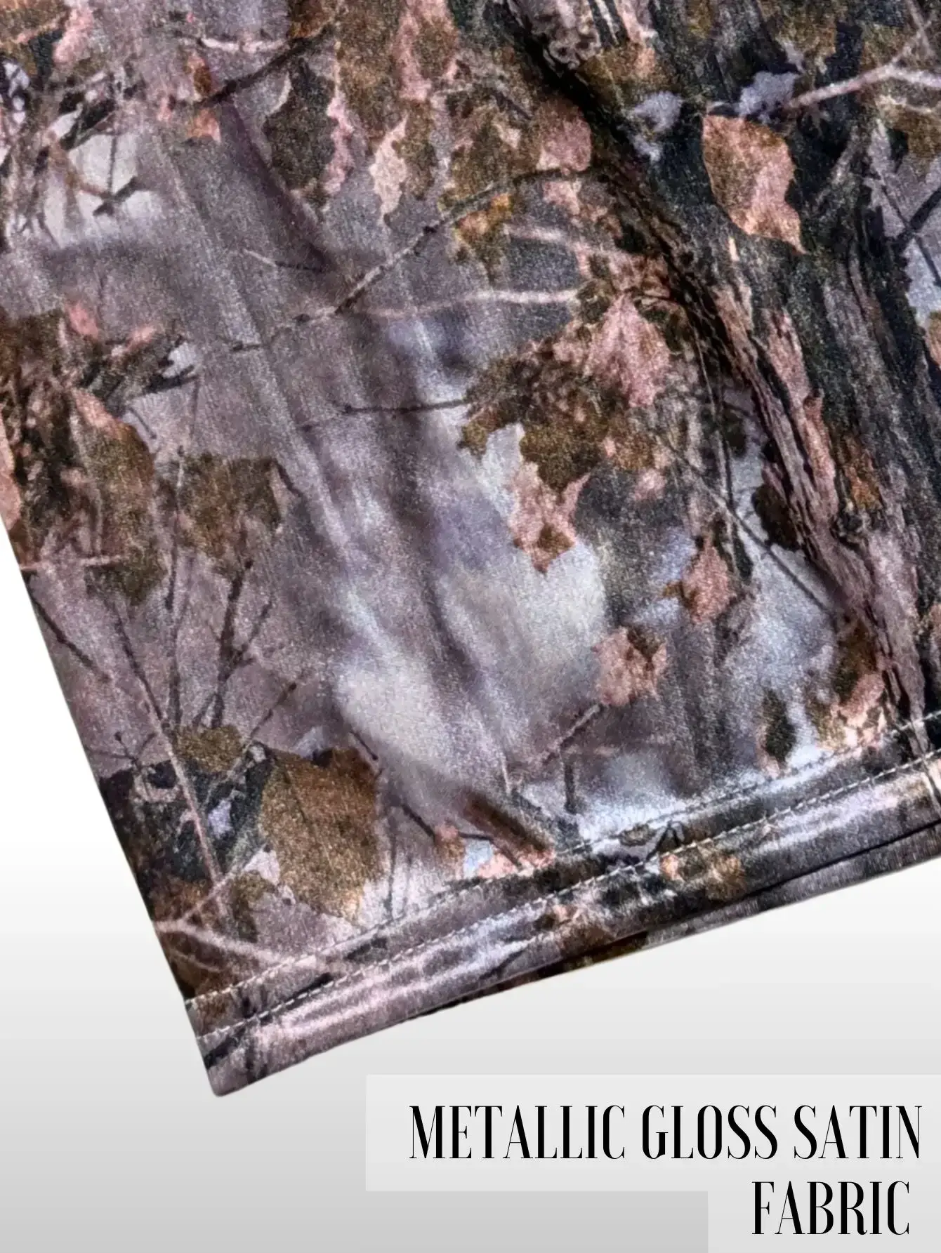 1 peça masculina leve respirável brilho metálico casual loungewear para casa – shorts de dormir de cetim com estampa camuflada