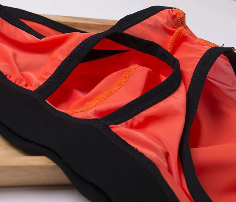 Ice Silk Underwear For Men Big Pouch Open Front Briefs Low Rise Underpants Gun Separation Breathable
