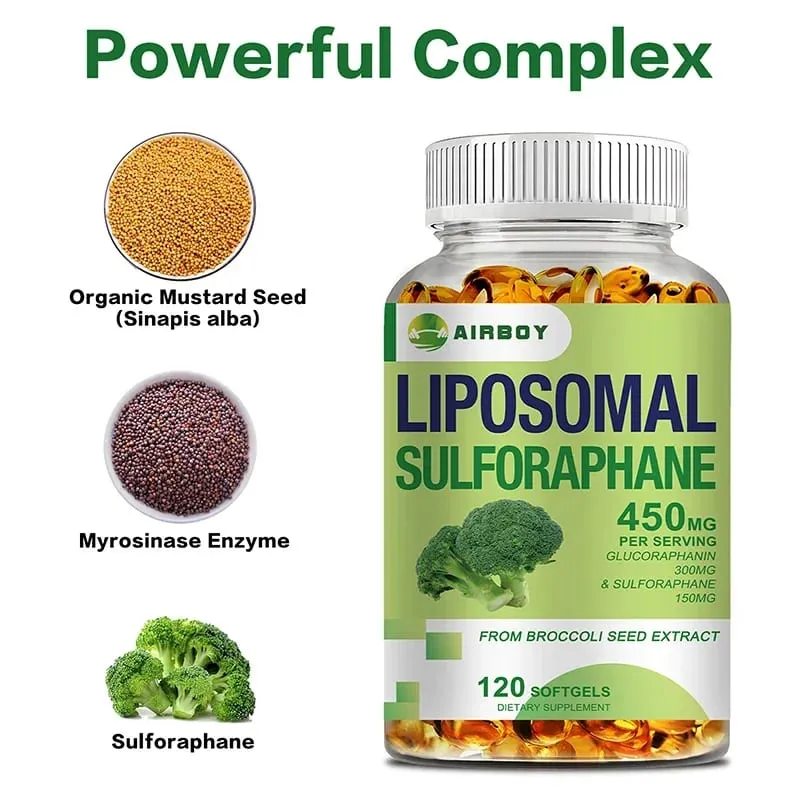 Liposomal Sulforaphane 450mg - Antioxidant Heart Supplement Immunity Boosting — image 3
