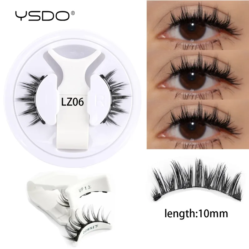 Magnetic Eyelashes Reusable Winged Magnetic 3D Mink Lashes Long-Lasting No Glue Needed False Eyelashes With Tweezer Makeup