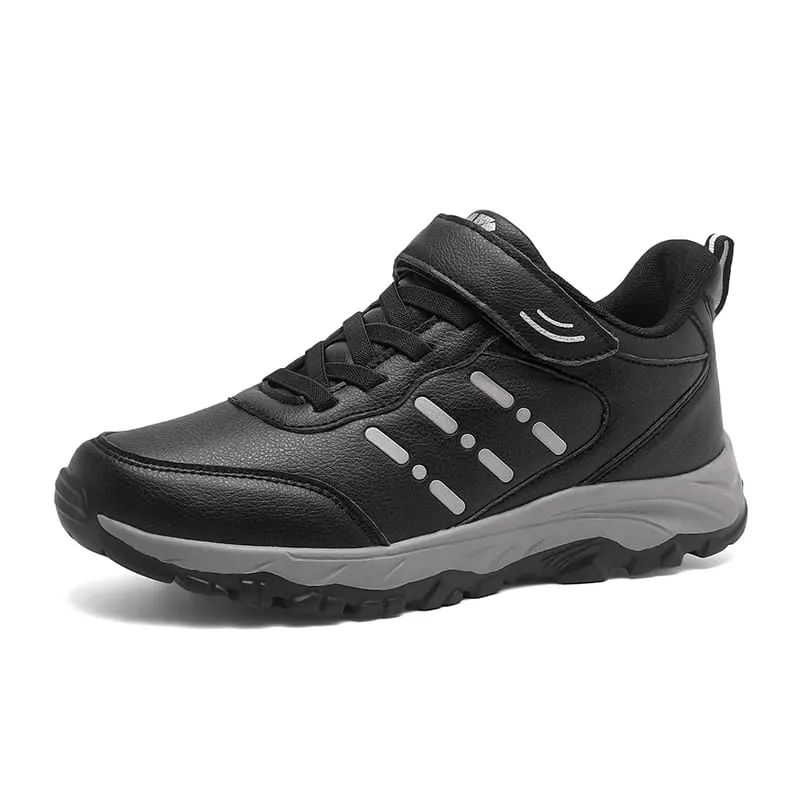 Men's Sneakers Waterproof Comfortable Durable Walking Shoes Classic Solid Color Outdoor Camping Casual Shoes Chunky Sneakers