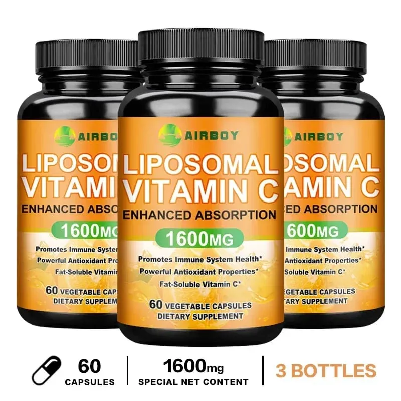 Liposomal Vitamin C 1600mg - Promotes Collagen Production Immune Support Powerful Antioxidant