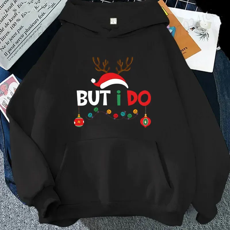 Casal natal combinando hoodies conjunto eu não faço combinando roupas de natal impressão camisolas natal festa de família combinando topos — image 6