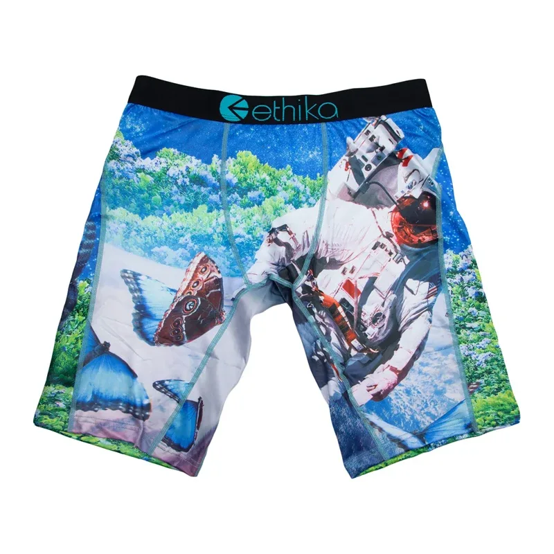 1Pcs Men Underwear Boxers Breathable Mesh Crotch Man Underpants Plus Size L-3XL Mens Panties Printed Men's Boxers Briefs