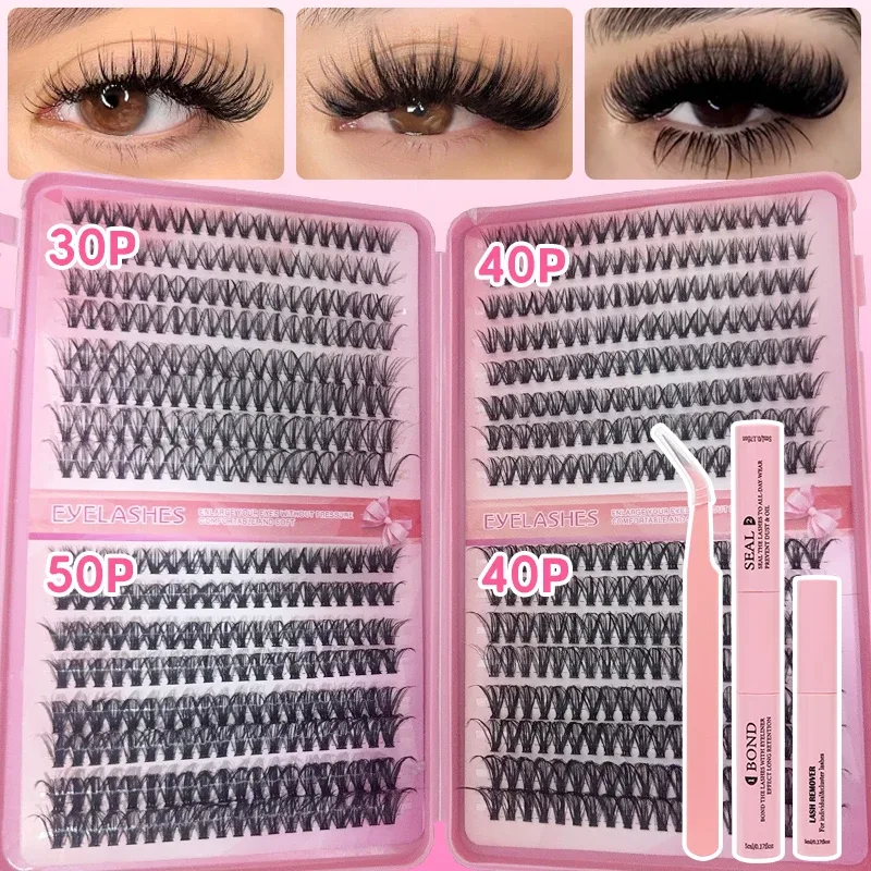 DIY Manga Spiky Cluster Lash Extensions Natural Mega Volume Individual Pre-Cut Segmented Lashes for At-Home Eye Makeup — image 5