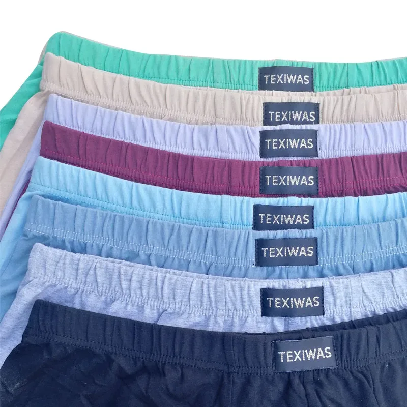 7XL 8XL 100% Cotton 4pcs/lot Big Size underpants Men Boxers plus size large size shorts breathable cotton underwear