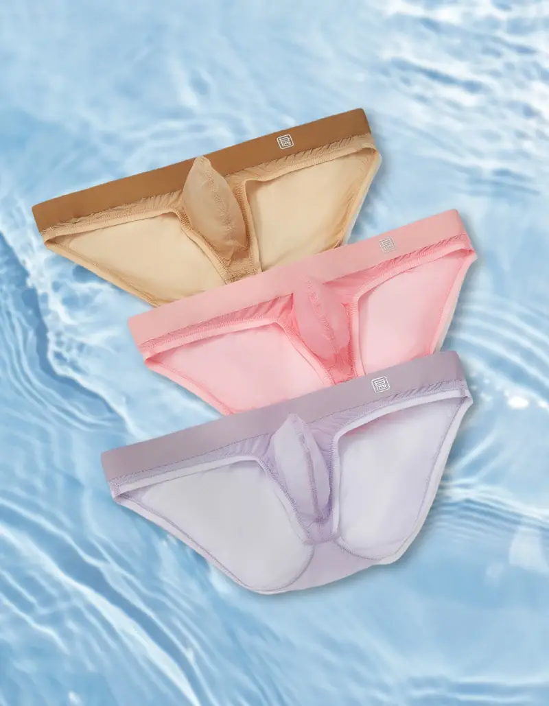 Ice Silk Ultra-thin Men Underwear Seamless Transparent Quick Drying Briefs Sexy U Bulge Pouch Triangle Underpants Erotic Panties — image 6