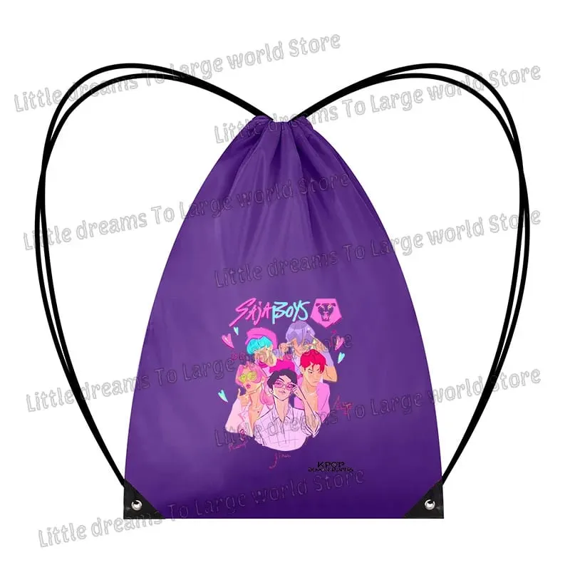 Anime Figure Drawstring Bag Portable Backpack Large Capacity Gym Sports Clothes Organizer Storage Pouch Bundle Pocket Women Gift