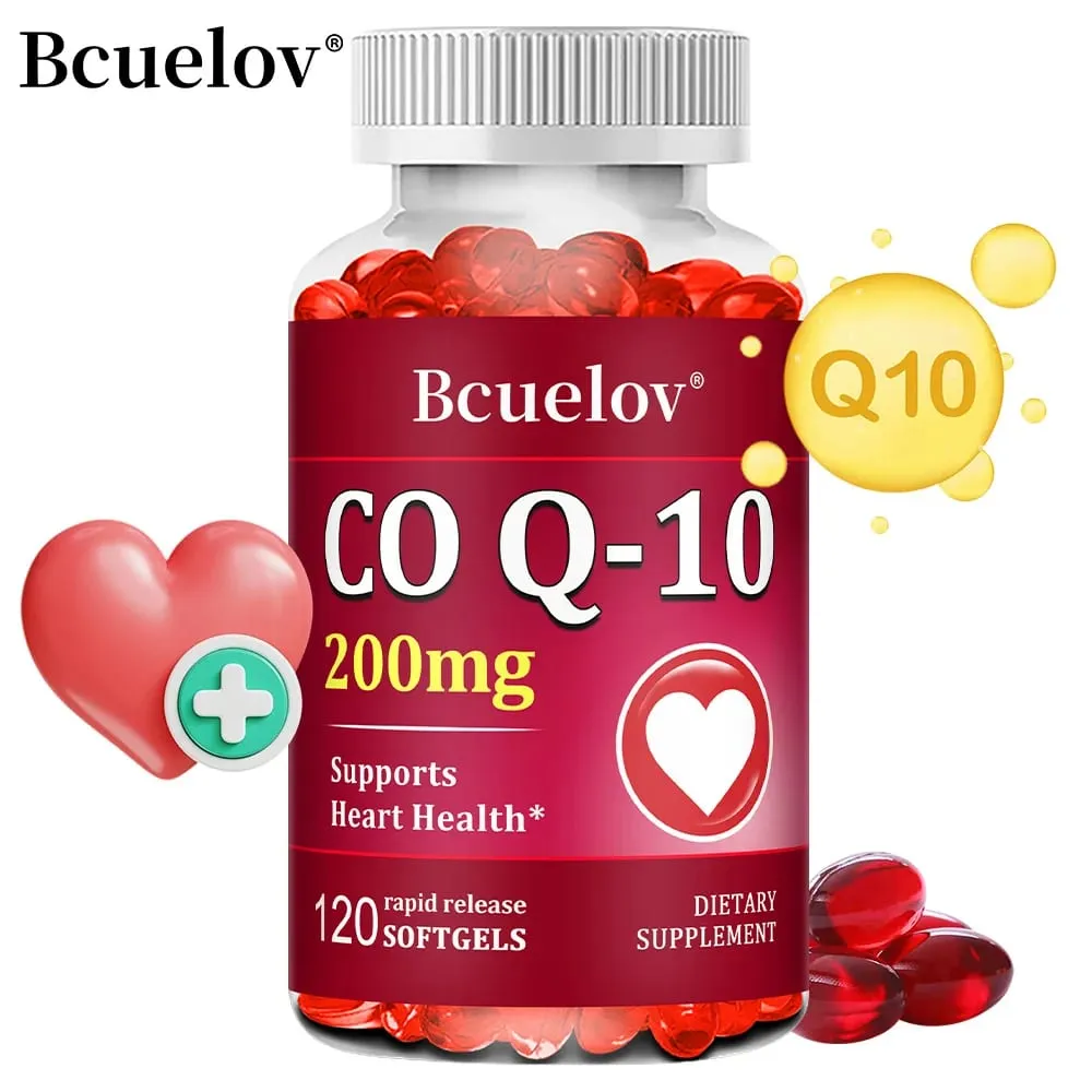 Coenzyme Q10 Capsules 200mg - Provides Energy Promotes Heart Cardiovascular Health Circulation Support Antioxidant — image 1