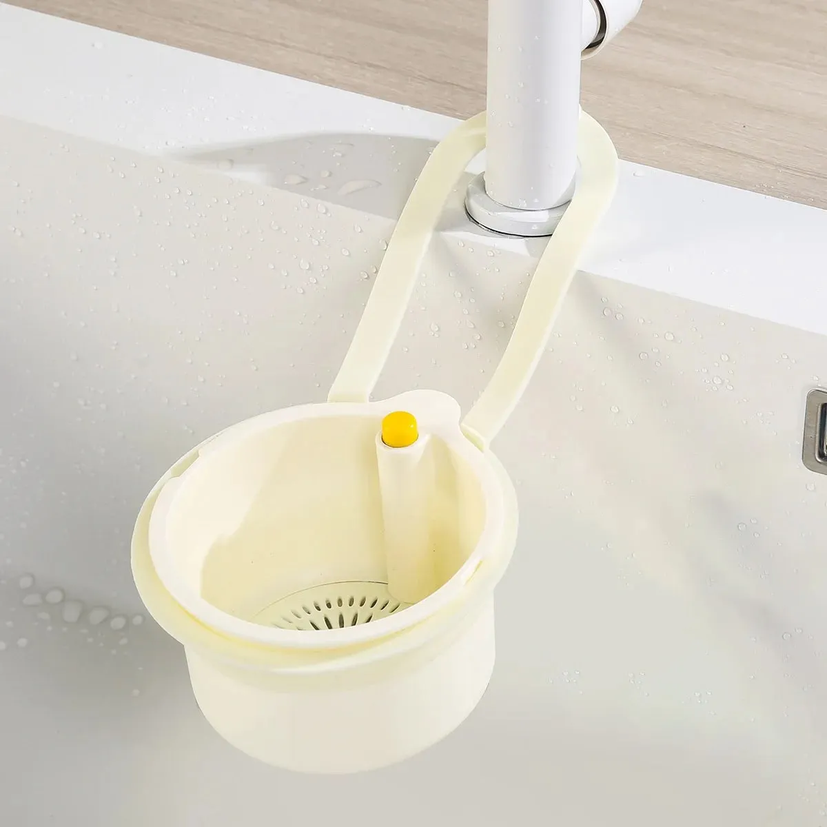 Hanging Sink Draining Basket Openable Bottom Cover Detachable Kitchen Garbage Filter Food Residue Filter Cleaning Water Basket — image 11
